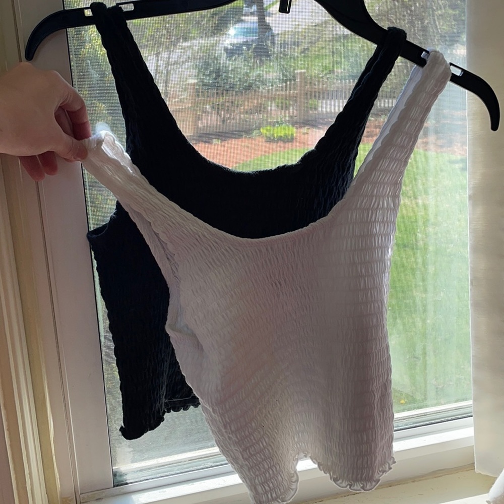 hollister smocked tank